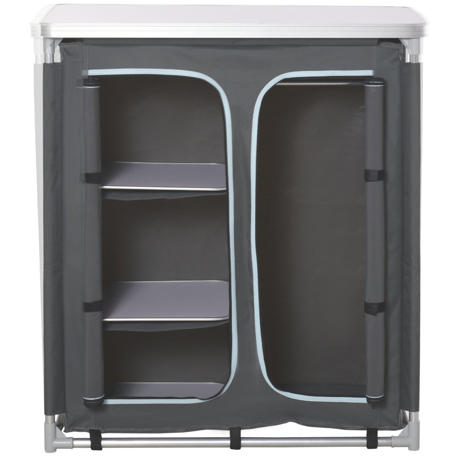 Outdoor Aluminum 3-shelf Camping Cupboard Kitchen Station