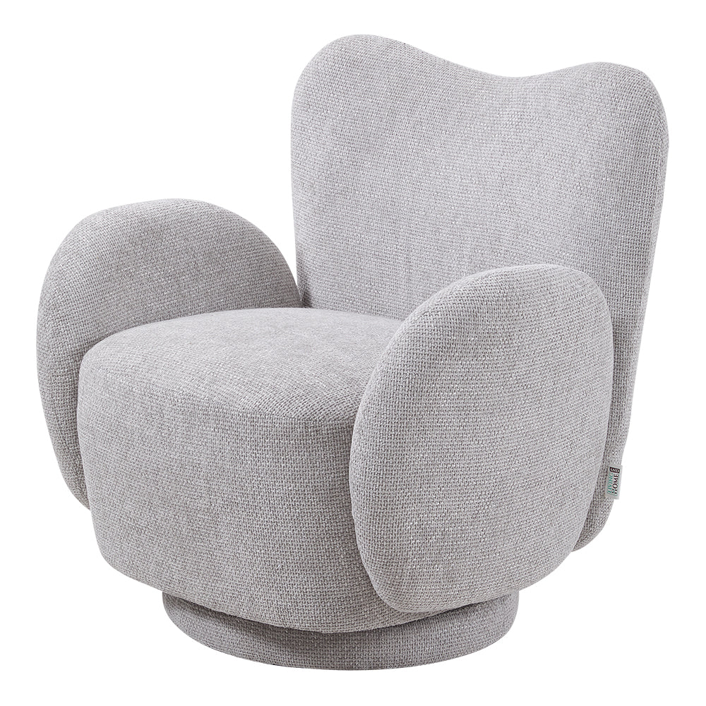 Chenille Upholstered Swivel Chair Armchair