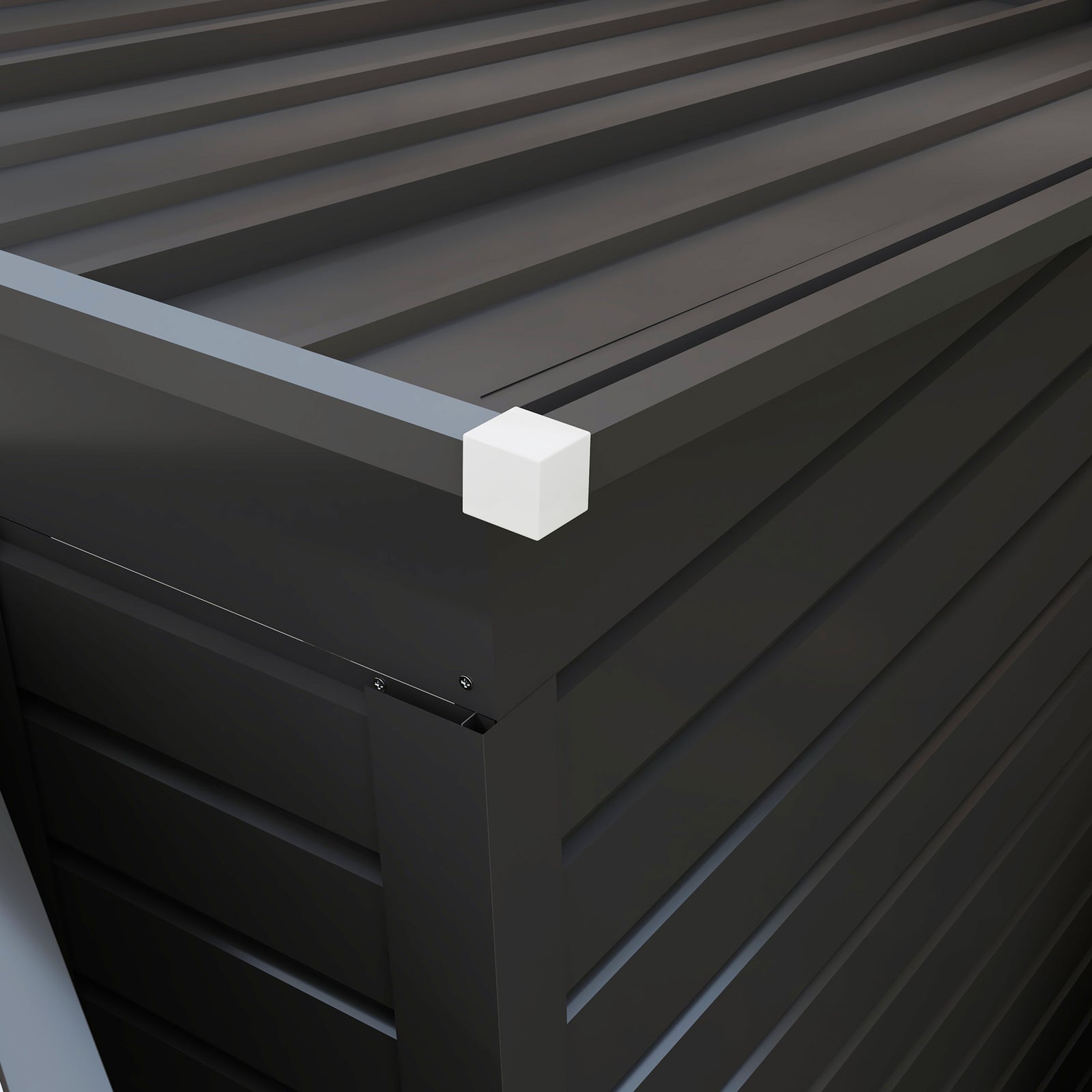 8 X 4ft Metal Garden Storage Shed With Doors And 2 Vents