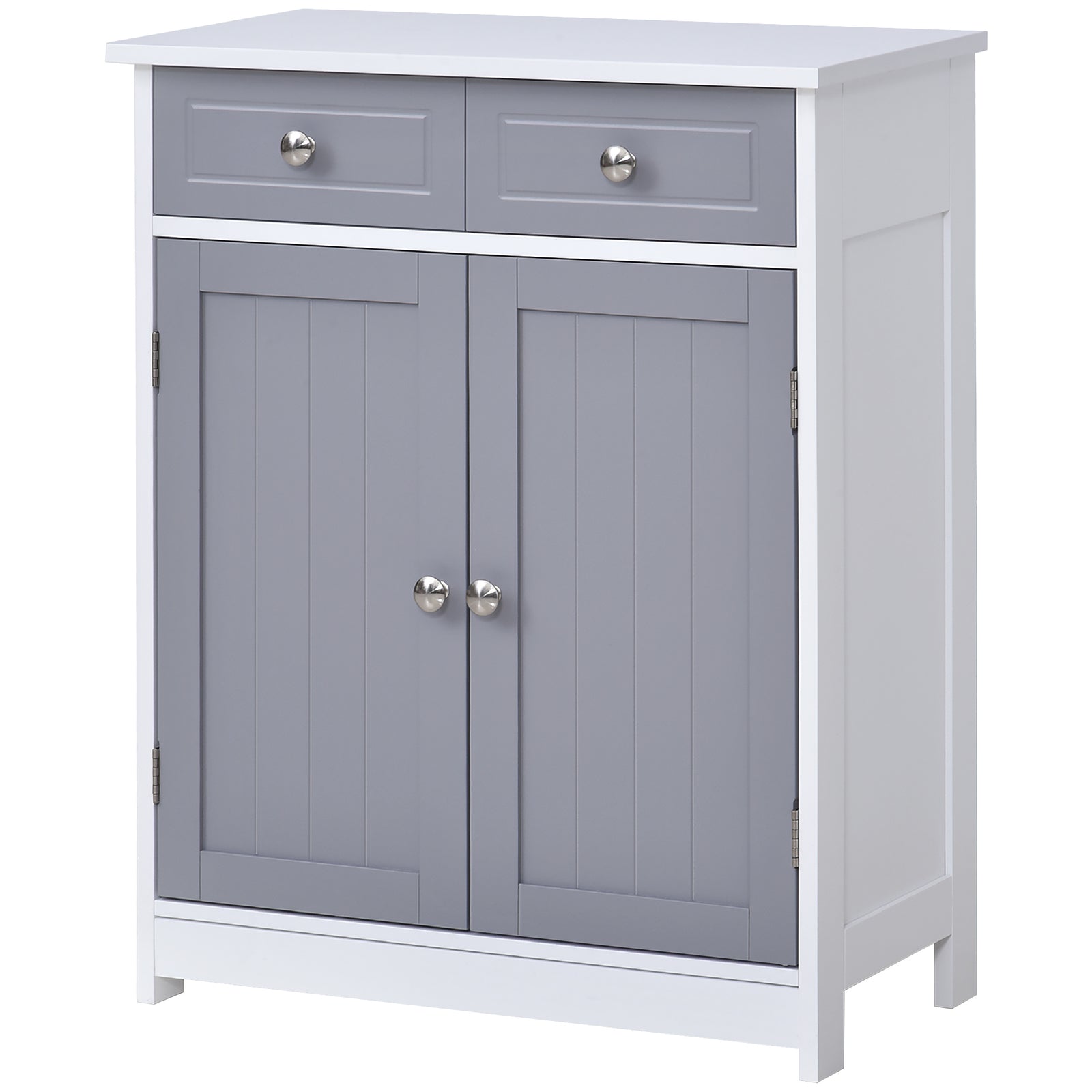 Bathroom Floor Storage Cabinet W/ 2 Drawers Door Cupboard | One Size | Multi Colour