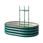 Galvanized Metal Raised Garden Bed – Elevated Planter Box With Safety Edging, Green, 120cm/160cm W X 80cm D X 30cm H | Small | Green