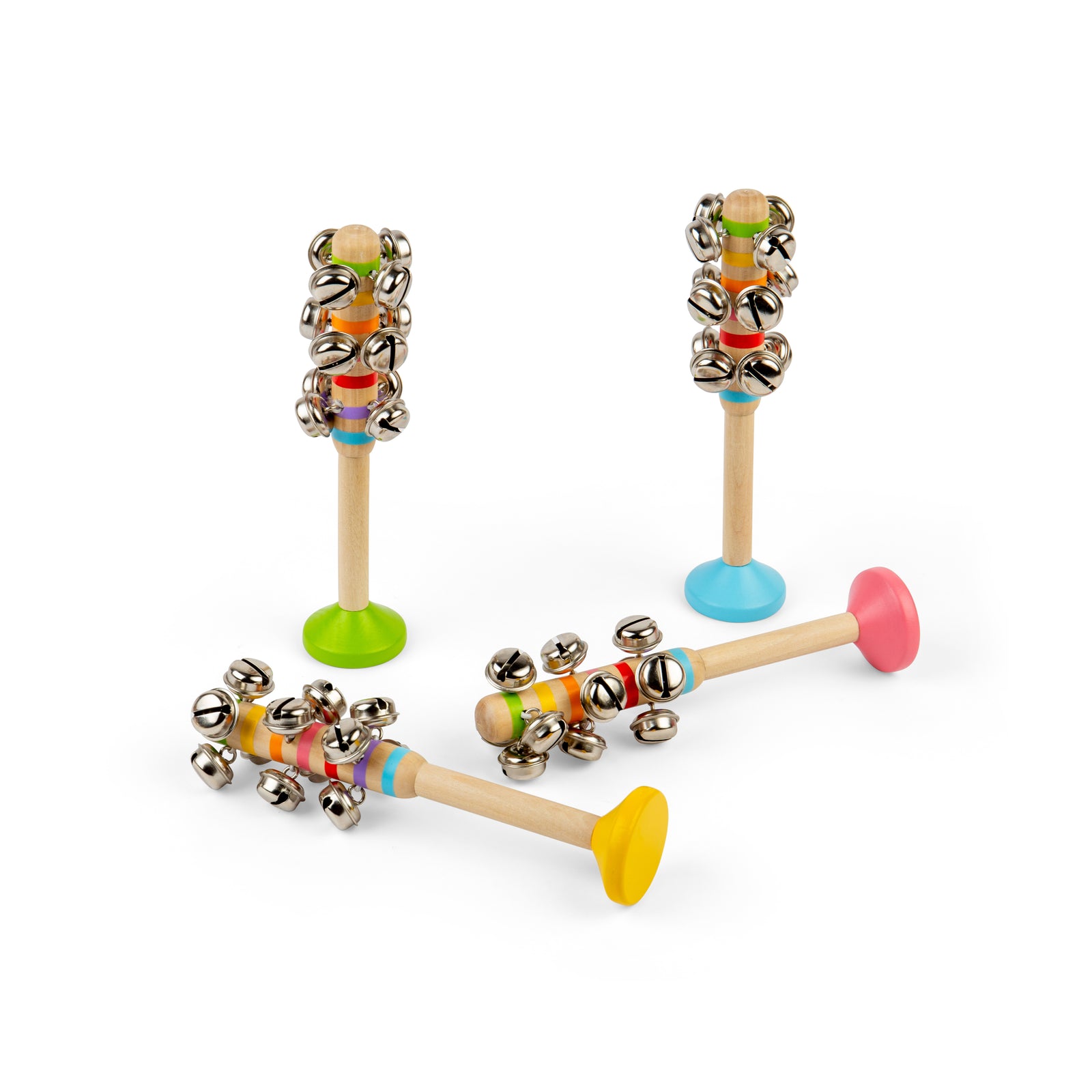 Bigjigs Toys Wooden Bell Stick - 1 Colour Chosen at Random