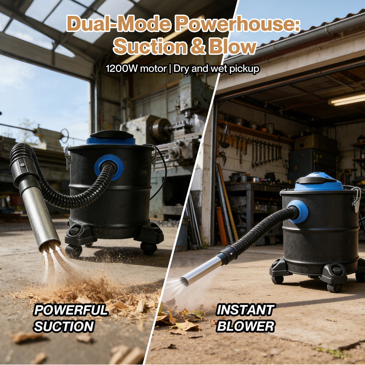 Spector 20l Ash Vacuum Cleaner 1200w 20kpa Fireplace Wood Burner Dust Collector