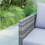 9 Piece Rattan Set, 8 Seater Corner Sofa