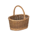 Country Oval Wicker Shopping Basket | Large | Brown