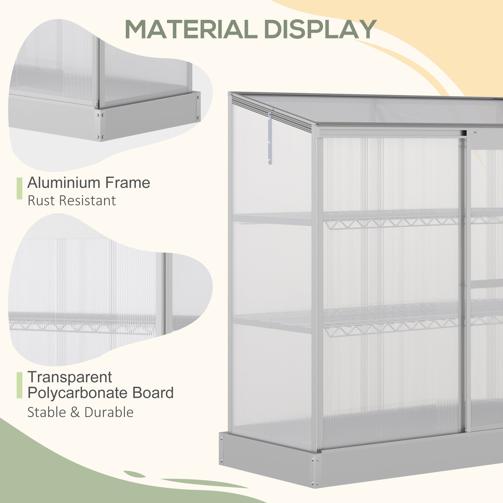 3 Tier Greenhouse Plant Growth Board 131x58x140cm