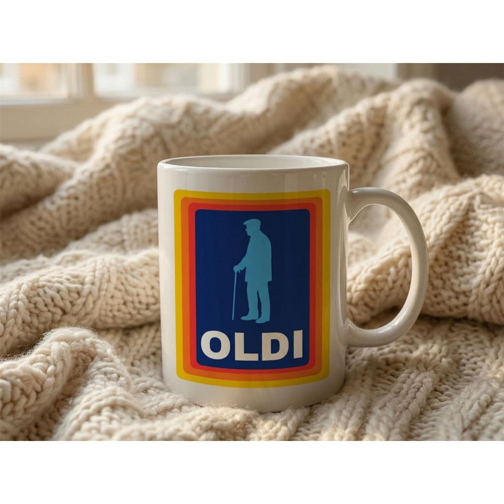 Dyzi Oldi Funny Old Man Quote Ceramic Coffee Mug White