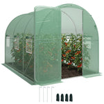 Walk-in Polytunnel Greenhouse With Windows, Garden Tunnel | M | Green