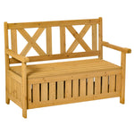 Garden Storage Bench Patio Wood Chair
