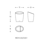 Toothbrush Holder, Soft-finish Coating, Saku Collection | Tangerine