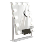 Hollywood Lighted Makeup Mirror With Magnifier, Usb Port