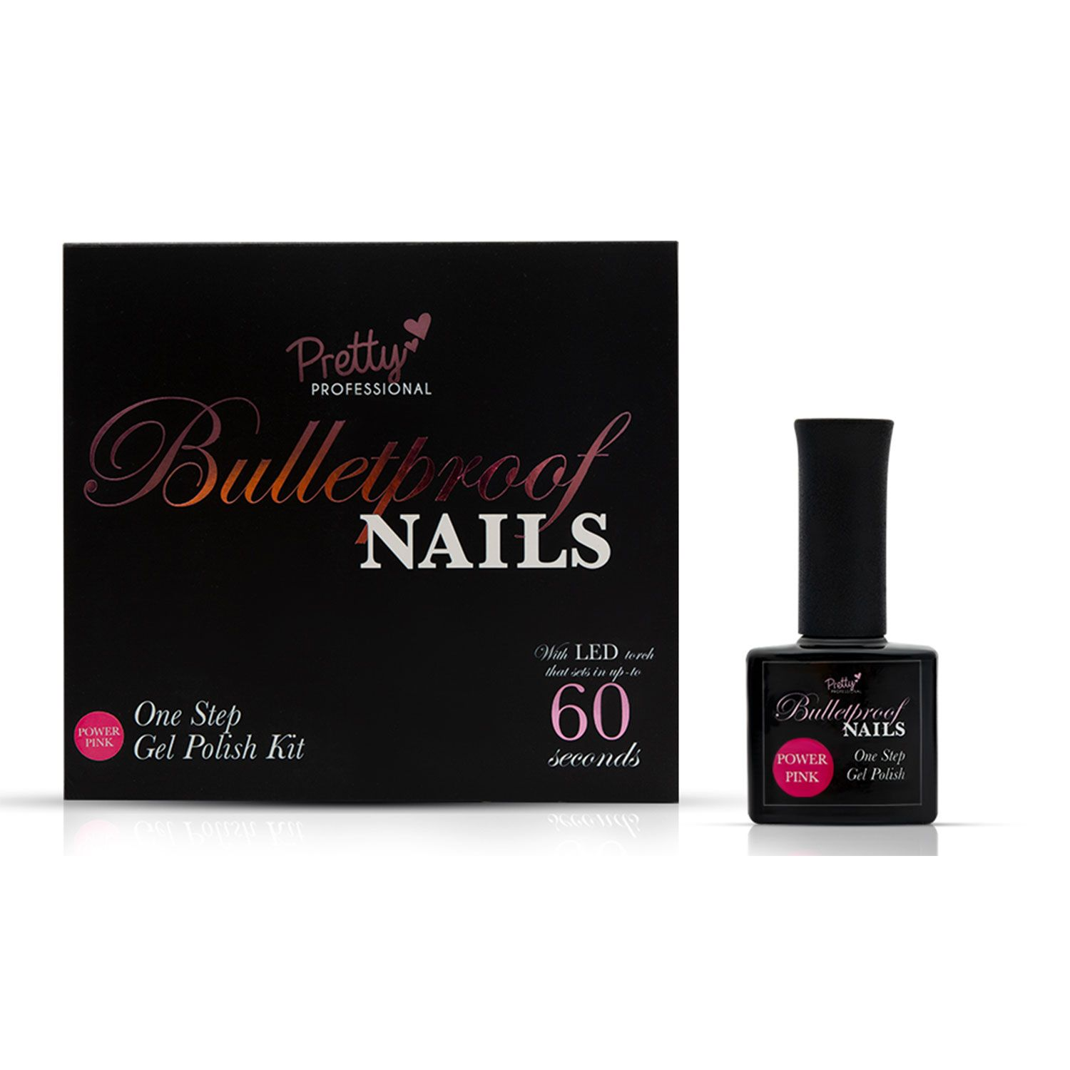 Envie Pretty Professional Bulletproof Nails Gel Polish Kit Power Pink Uv Led Cure