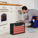 Lockable 4 Drawer Tool Chest With Ball Bearing Slide Drawers | Black