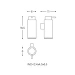 Soap Dispenser, 200ml Capacity, Matt Black, Logic Collection