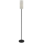 Floor Lamp With Linen Shade & Foot Switch For Living Room