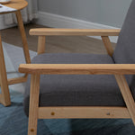 Minimalistic Accent Chair, Linen Cushions