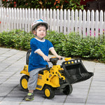 Ride-on Bulldozer Toddler Digger Excavator Scooter Storage Cart