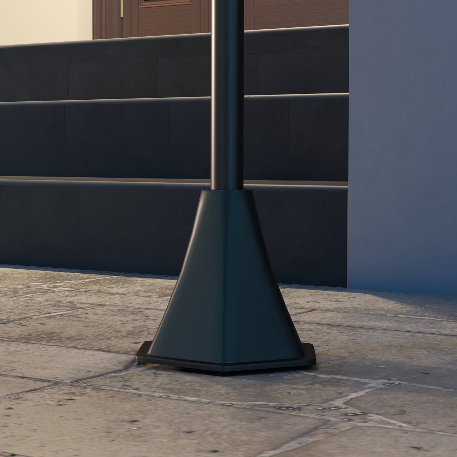 1.3 M Led Outdoor Solar Lamp Post, Ip44, Cool White