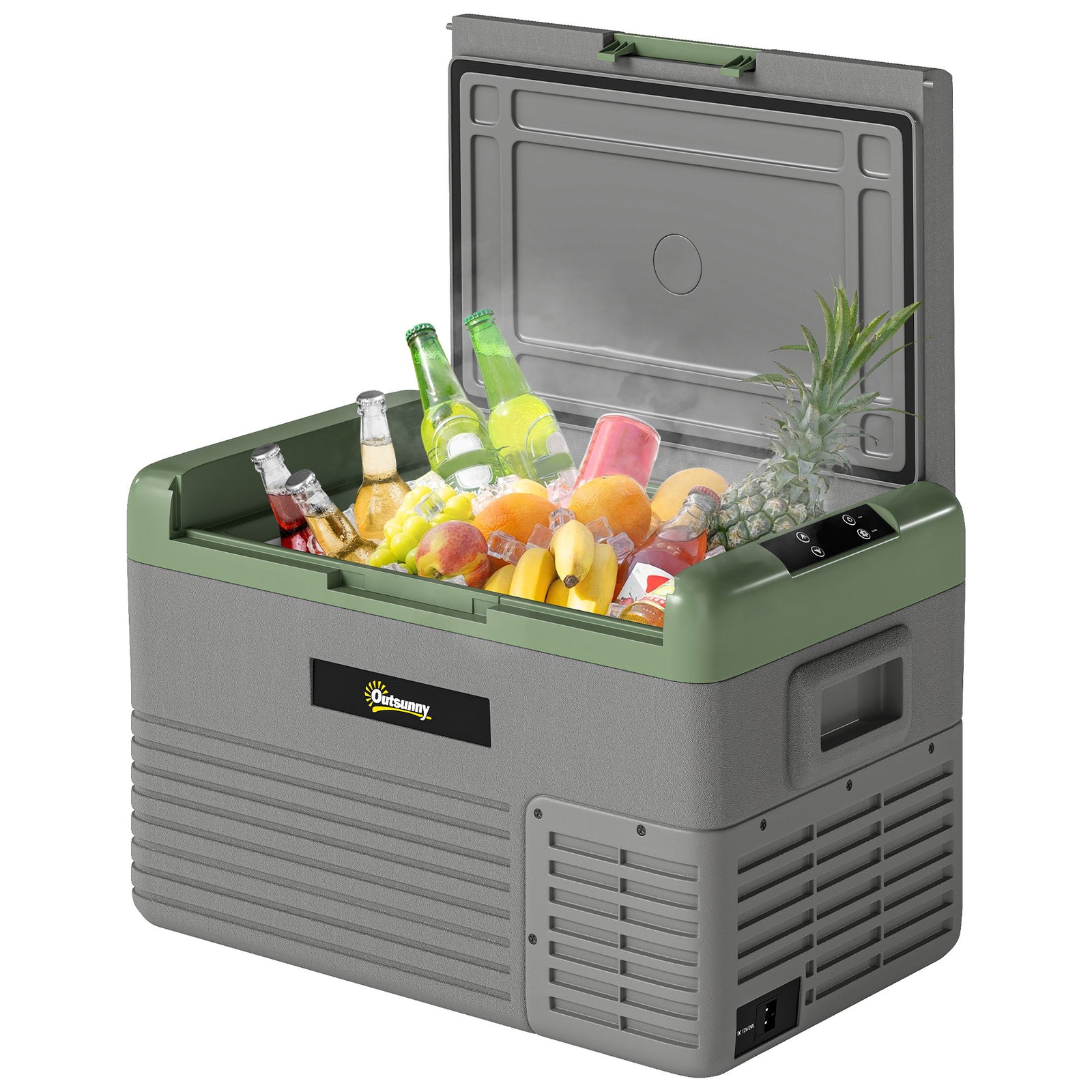 Car Refrigerator, Portable Compressor Car Fridge Freezer | Small | Light Green