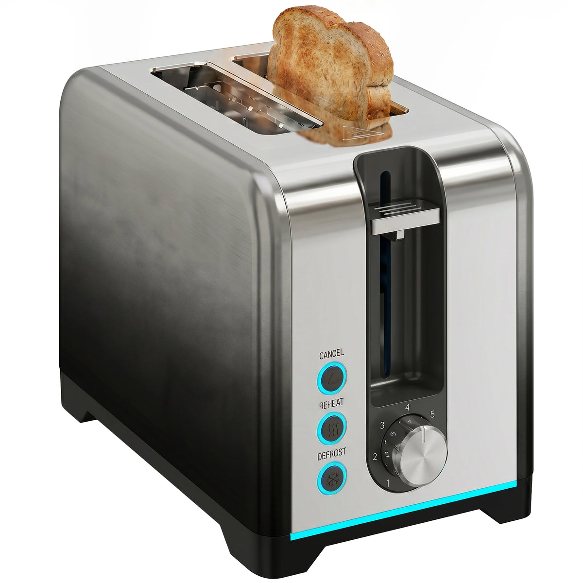 Toaster With 7 Browning Levels, Reheat, Defrost And Cancel | M | Black