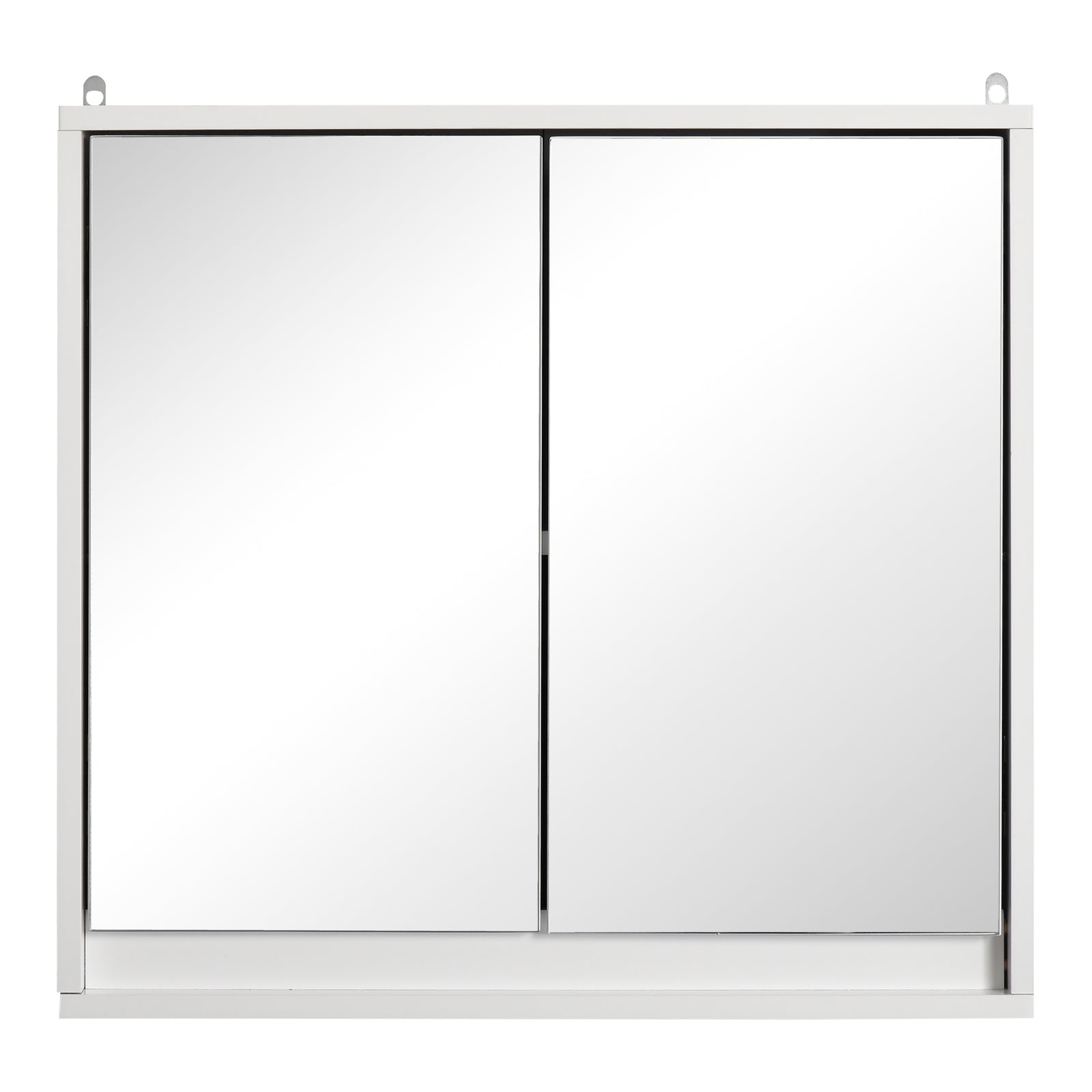 Wall Mounted Mirror Cabinet With Storage Shelf Bathroom | One Size | White