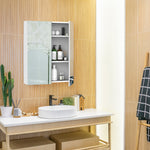 60x75/70x60cm Mirror Cabinet Wall Mount Storage Organizer | Medium | White