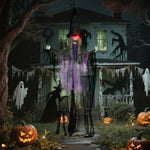 Voice Activated Halloween Animatronics Hanging Witch | Purple