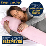 U Shaped Pregnancy Pillow, Maternity Cushion Machine Washable & Removable Velvet Cover | U Shape | Pink