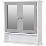 Wall Mounted Mirror Cabinet W/ Double Mirror Doors