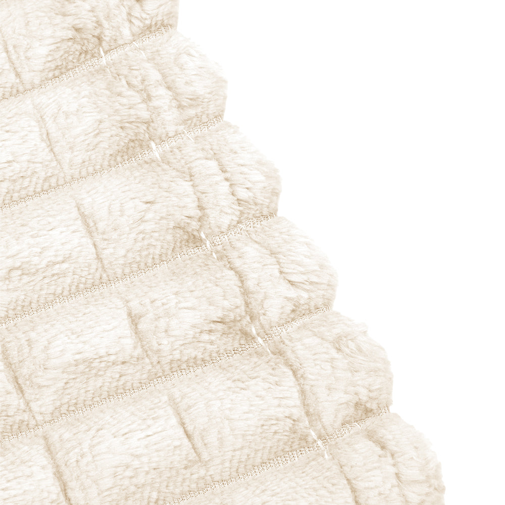 Cozy Checkered Throw Blanket Soft Double-sided Use, Warm & Easy To Clean | Double | Beige