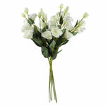 Pack Of 6 X 80cm Artificial White Wild Rose Stem - 36 Flowers