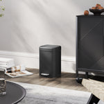 12/20l Kitchen Pedal Bin Metal Rubbish Bin Soft-close Lid | Medium | Black