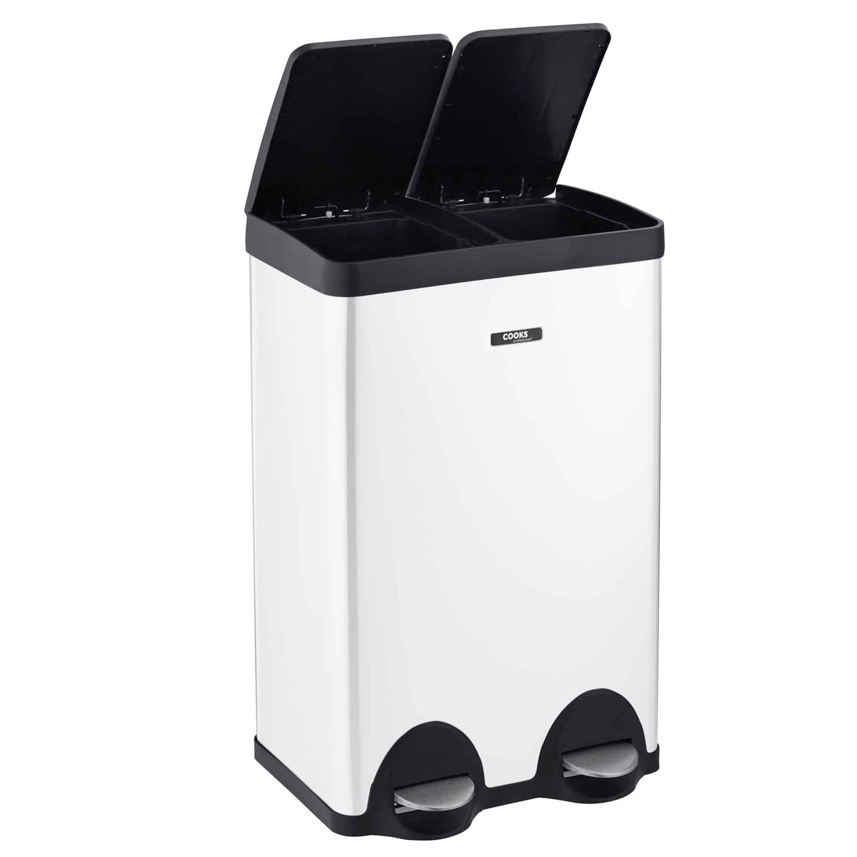 60l Dual Pedal Recycling Pedal Bin | 60l | Black