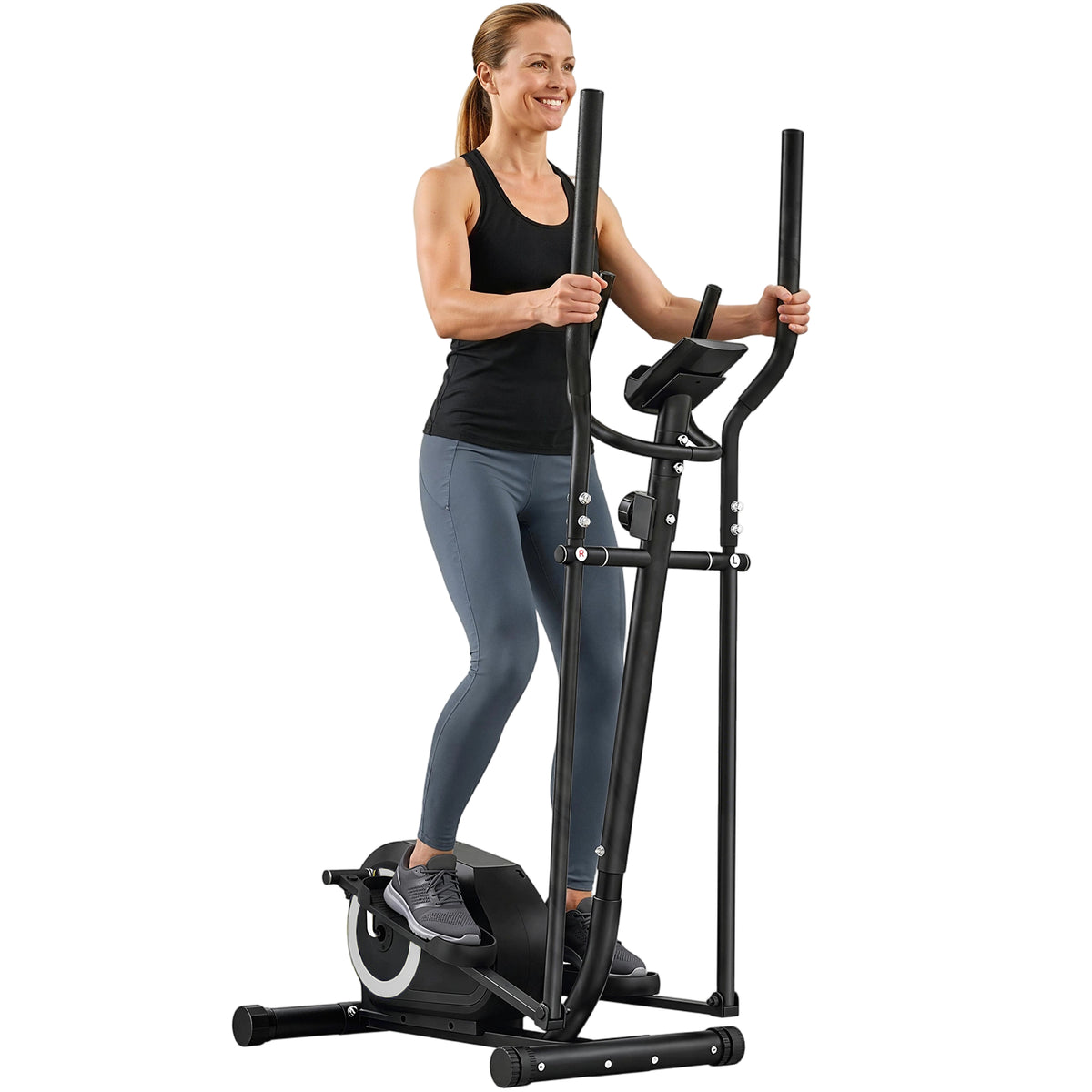 SPORTNOW Quiet Magnetic Elliptical Cross Trainer With Bluetooth