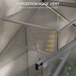 6x2.5ft Aluminium Polycarbonate Greenhouse | Silver