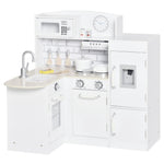 Kids Kitchen Play Toy W/ Drinking Fountain White
