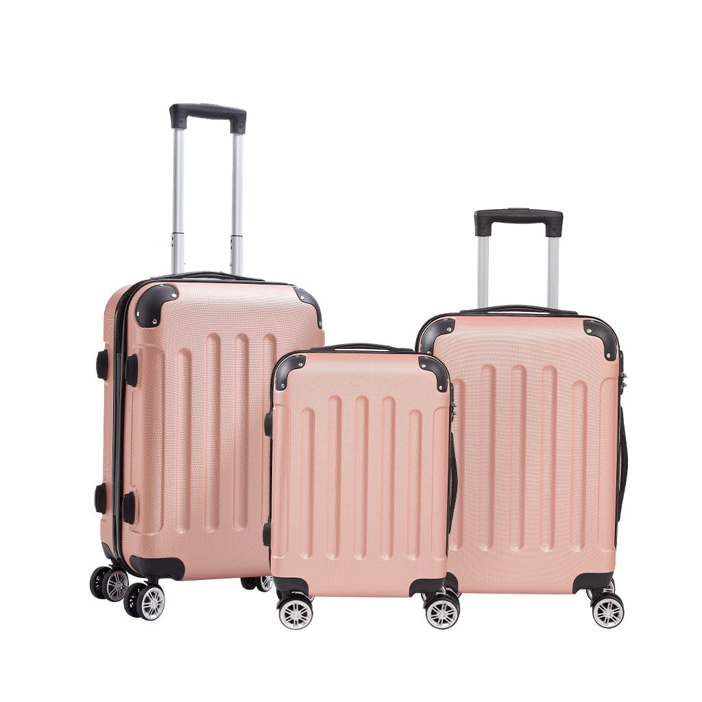 3pcs Lockable Travel Suitcase Set