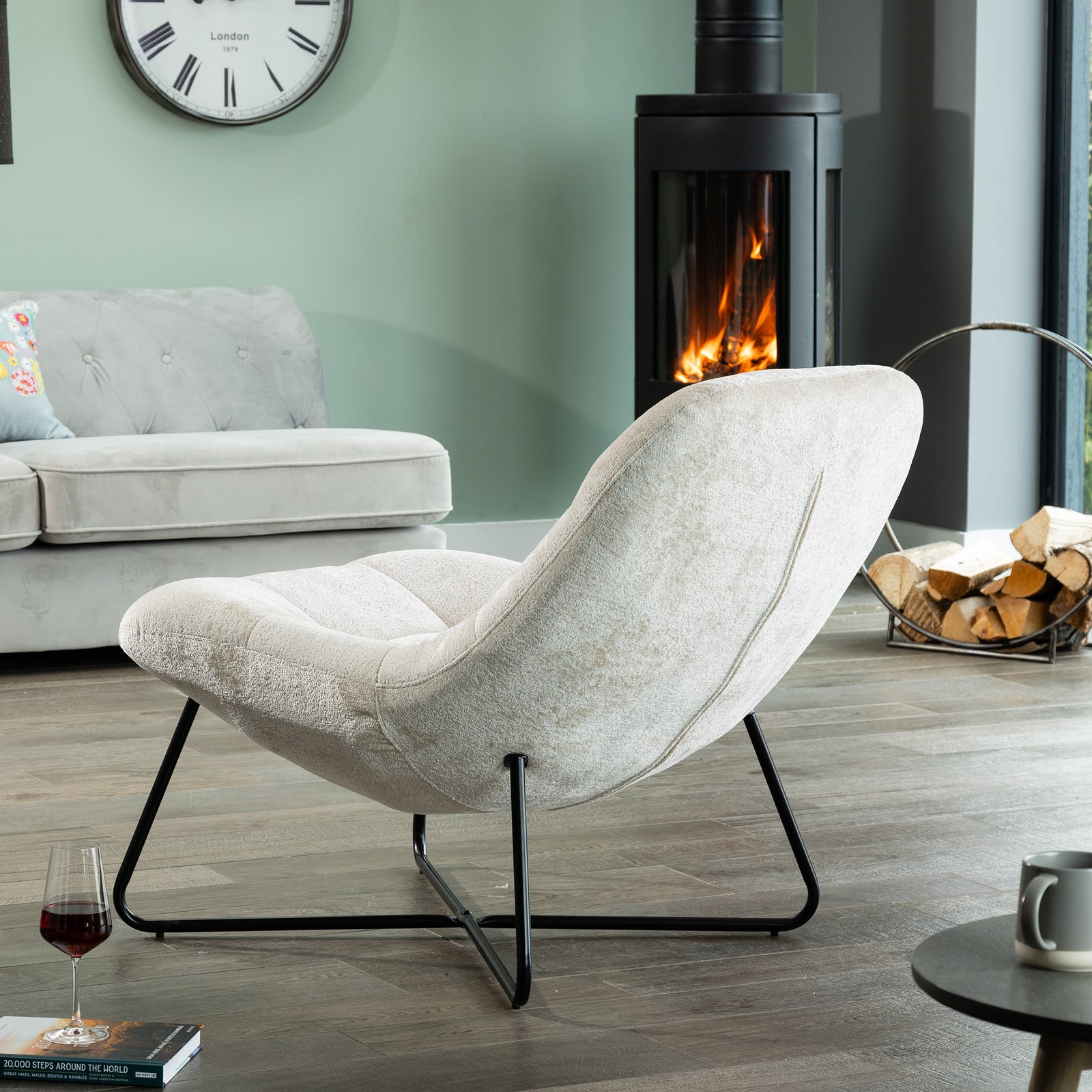 Merced Fabric Accent Chair | Brown