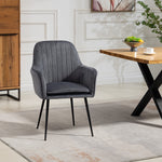 Set Of 2 Carrara Velvet Dining Chairs