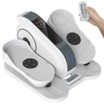 Under Desk Elliptical Machine Pedal Exerciser W/ 10 Speeds | White