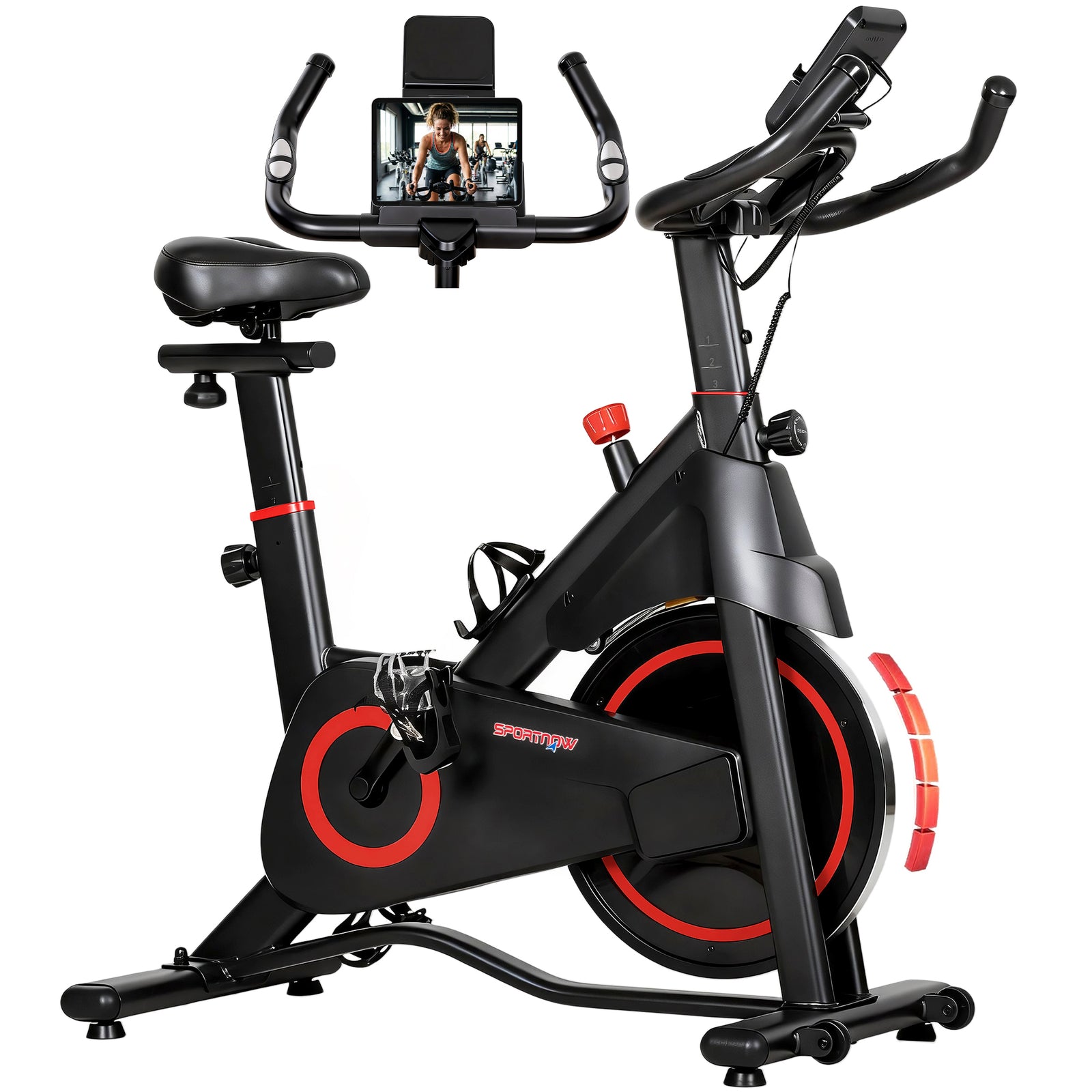 SPORTNOW Exercise Bike, Stationary Bike With Adjustable Magnetic Resistance