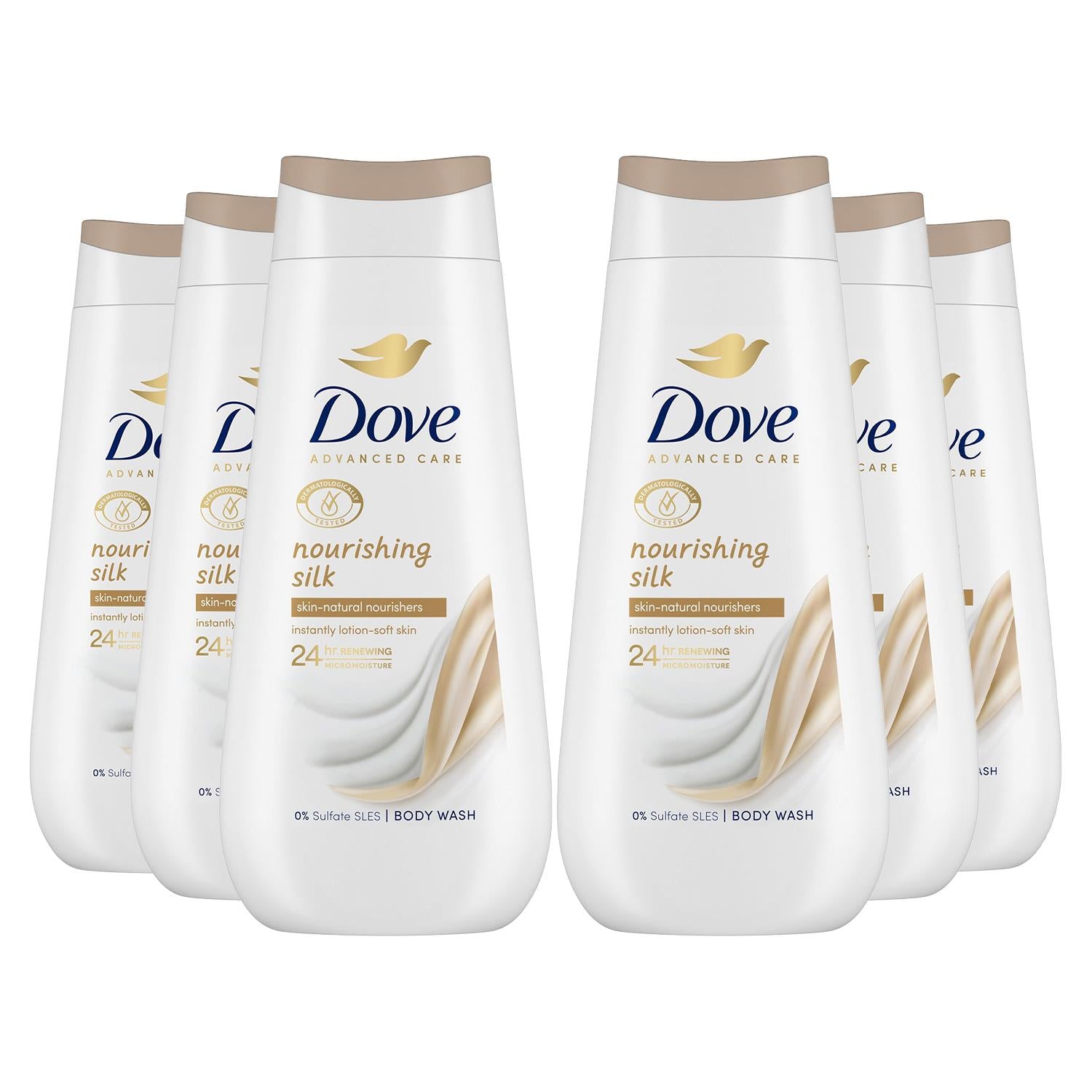 Advanced Care Body Wash Nourishing Silk 24h Renewing Micromoisture, 6x225ml
