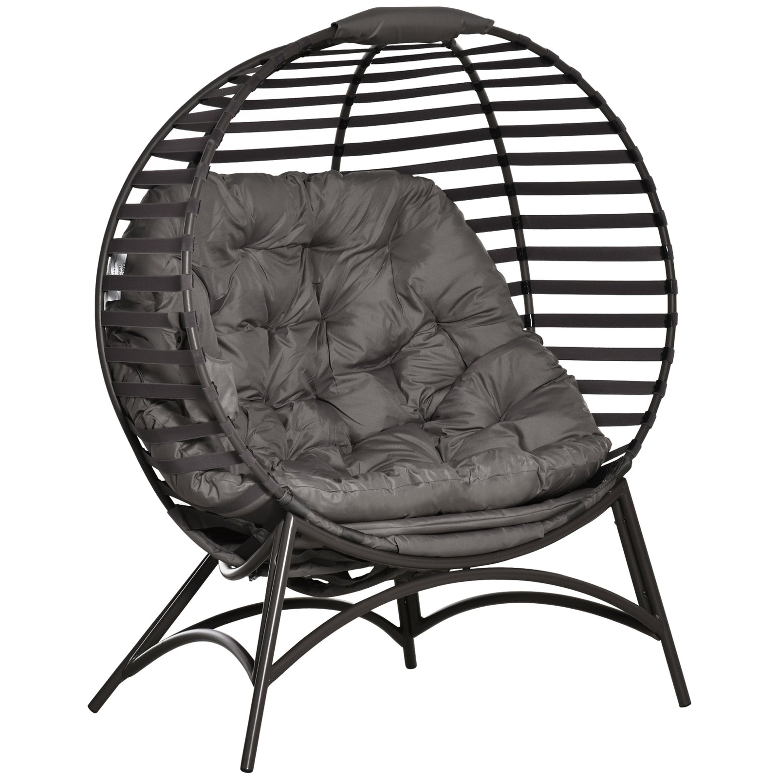Egg Chair With Cushion Steel Frame