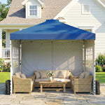Pop Up Gazebo Waterproof Height Adjustable 3 X 3 (m) | Blue