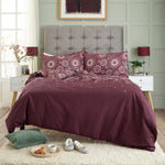 Mandala Fading Bedding Set –  100% Cotton, Soft & Breathable Print | Super King | Maroon