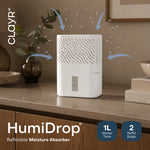 Humidrop Moisture Absorber With 2 X 480g Refill Bags | One Size | Off White