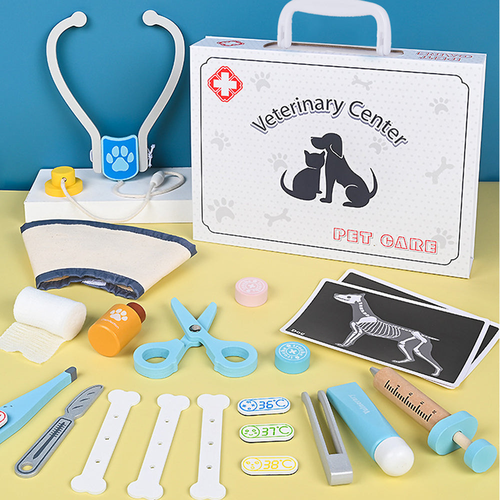 23pcs Veterinarian Kids Toy Set For Pretend Play