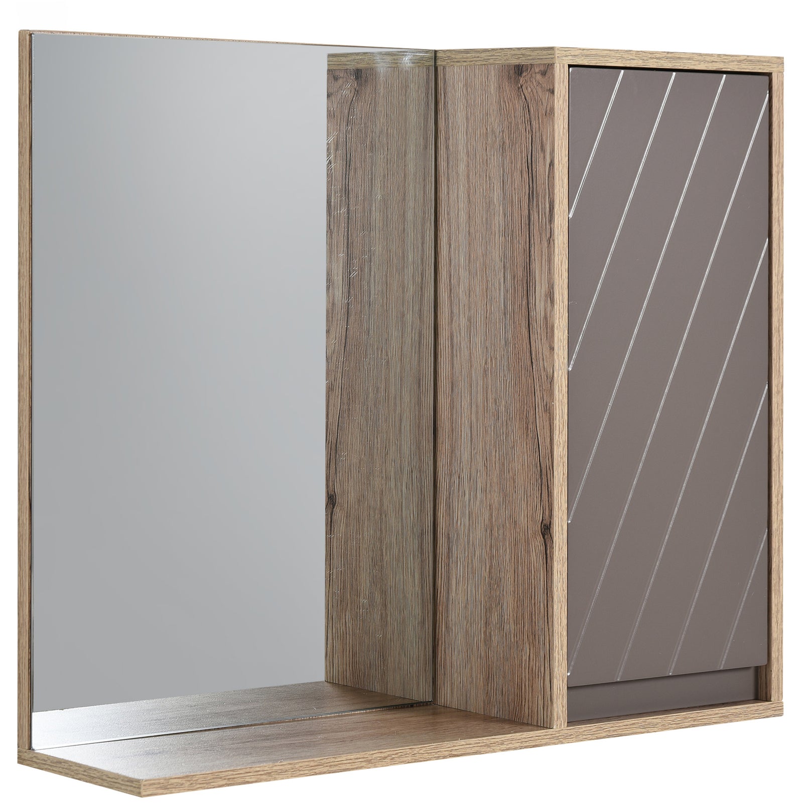 49x57cm Wall Mounting Bathroom Cabinet & Mirror Shelf Door