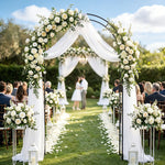 Outsunny Garden Arch, 2.4 M High X 1.5 M Wide Metal Outdoor Wedding Arch