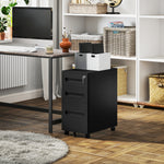 Lockable Mobile Filing Cabinet W/ 3 Drawers | Small | Black